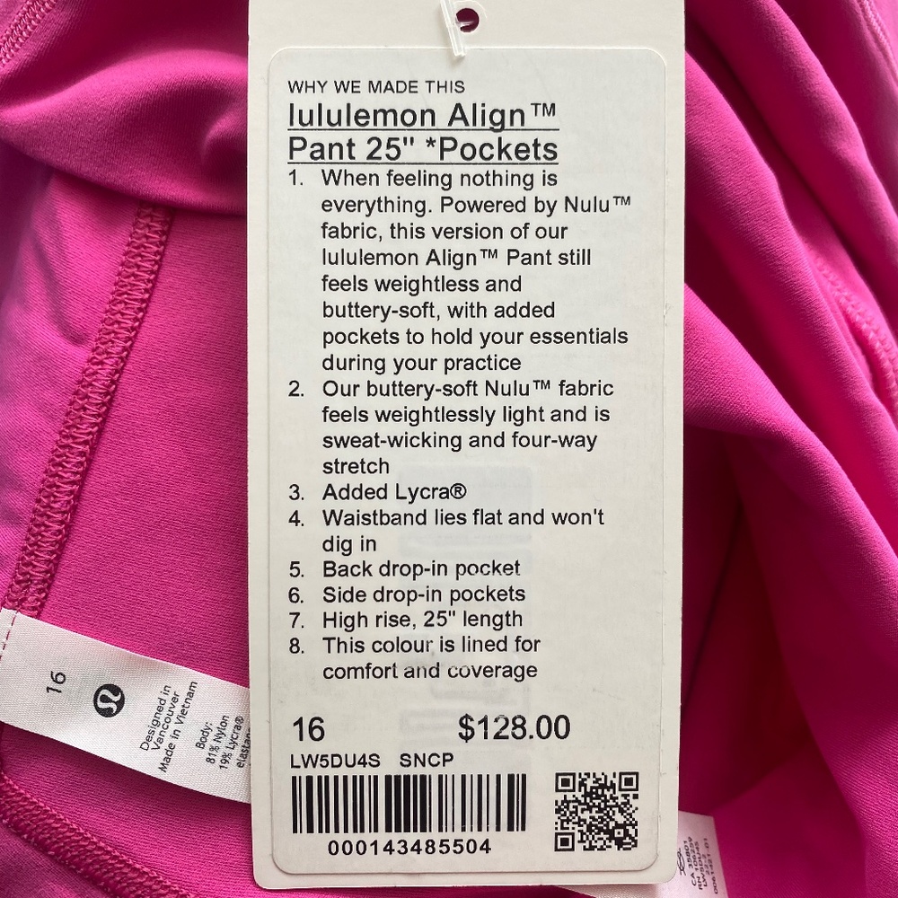 lululemon athletica Align Pant 25" in Pink